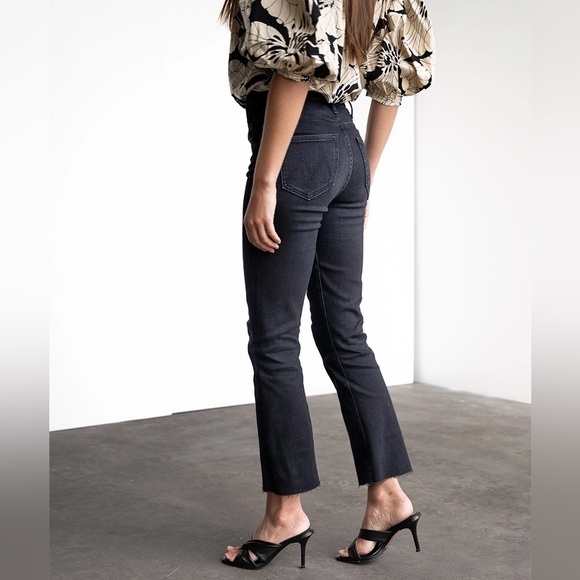 NWT MOTHER The Hustler Ankle Fray Jeans in Encounters At Night Size 25